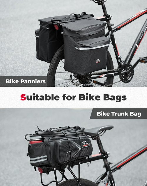 KEMIMOTO Rear Bike Rack for Bicycle - 220 lbs Capacity Aluminium Alloy with Bungee Cord Bike Rack for Back of Bike Cargo Rack Carrier Quick Release Universal for 22-28 Inch Bicycles