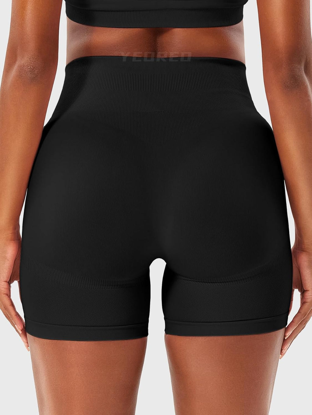 YEOREO High Waisted Gym Workout Shorts for Women - Tummy Control & Seamless Design, 5" Length
