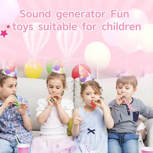 Chshhuao Funny Blowouts - 50 Pcs Party Horns for Birthdays & New Year's Celebrations