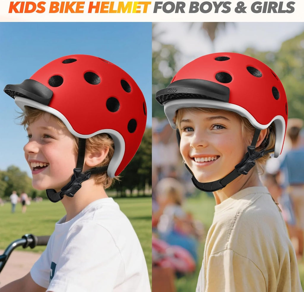 Wemfg Kids Bike Helmet - Adjustable Magnetic Buckle for Boys & Girls | Lightweight & Ventilated Multi-Sport Design
