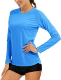 MAGCOMSEN Women's Long Sleeve Sun Protection Shirt - UPF 50+ Rash Guard for Hiking & Fishing