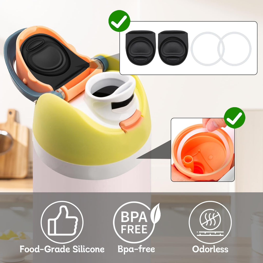 ZONBBEE 6pcs Replacement Stopper Compatible with Owala FreeSip 24oz 32oz,Water Bottle Top Gasket Lid for Owala 16/19/24/32/40oz Seal Bottle Mouth Cap Stopper Silicone Parts Insert Accessories