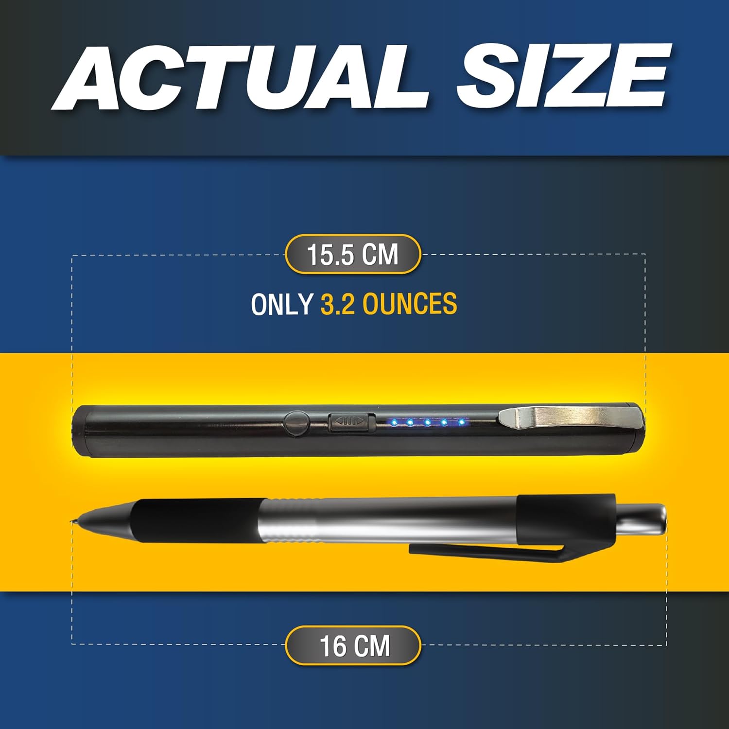Streetwise Pain Pen Stun Gun - 25,000,000 Volts Tactical Self-Defense Tool | USB Rechargeable, Compact Design