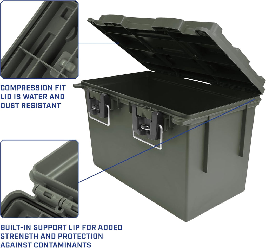Sheffield XL Storage Bins with Lids - 2-Pack Stackable, Lockable & Water-Resistant Containers