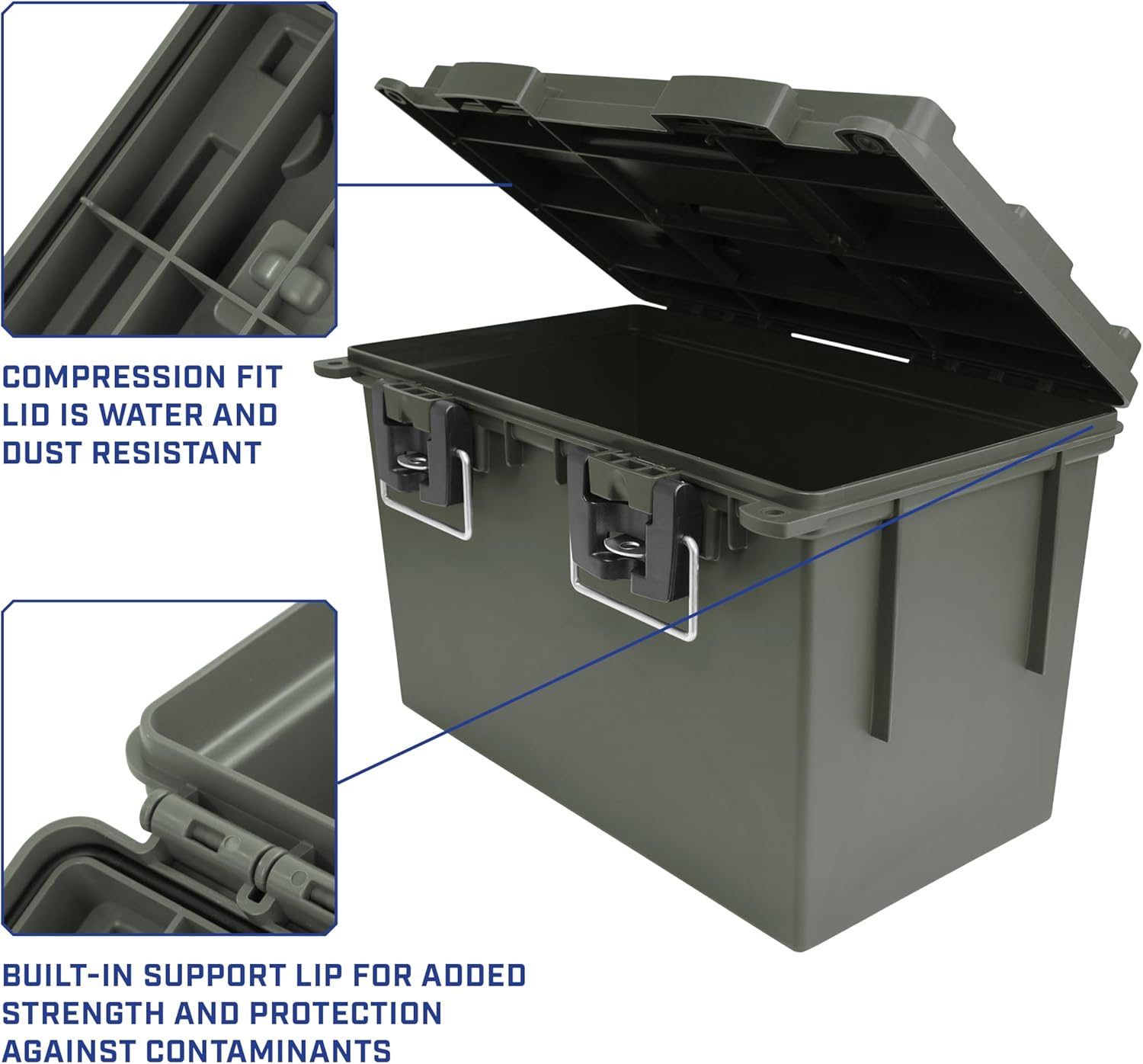 Sheffield XL Storage Bins with Lids - 2-Pack Stackable, Lockable & Water-Resistant Containers