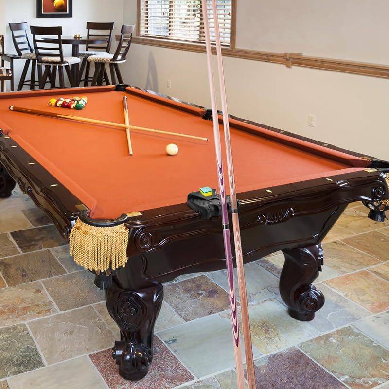 3-Hole Pool Cue Holder, Portable Non-Slip Cue Rack with Chalk Holder