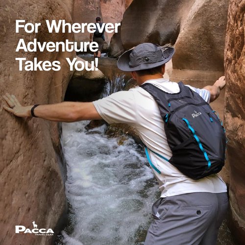 Pacca Onda 20L Packable Lightweight Foldable Backpack for Travel, Camping, Outdoor, Hiking Pocket Backpack (Black)