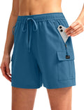 SANTINY Women's Hiking Cargo Shorts - Quick Dry Lightweight with Zipper Pockets | 5''/7''/9'' Sizes