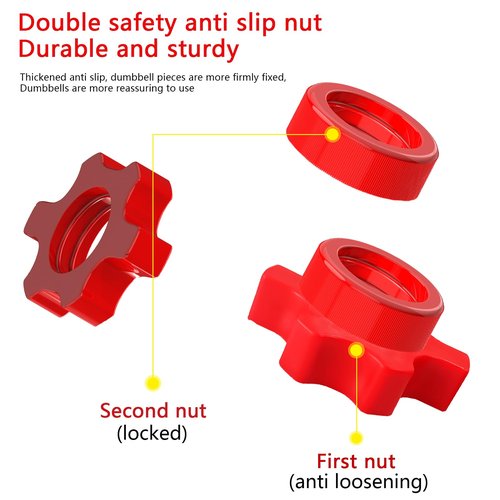 Dumbbell-Handle-Set-20in-Dumbbell-Bars for 1 inch Weight Plate, Adjustable Dumbbell Bar Handles Sold with Connecting Rod and Nut for Training Sport Workout Gym Weightlifting Accessories
