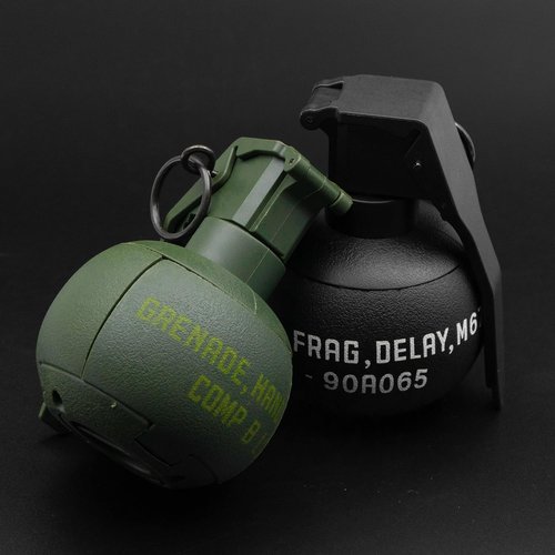 Zhongren M67 Plastic Hand Grenades Toy Dummy Grenade Model Tactcial Airsoft Paintball Army Role Play Prop for Age15+(Green)