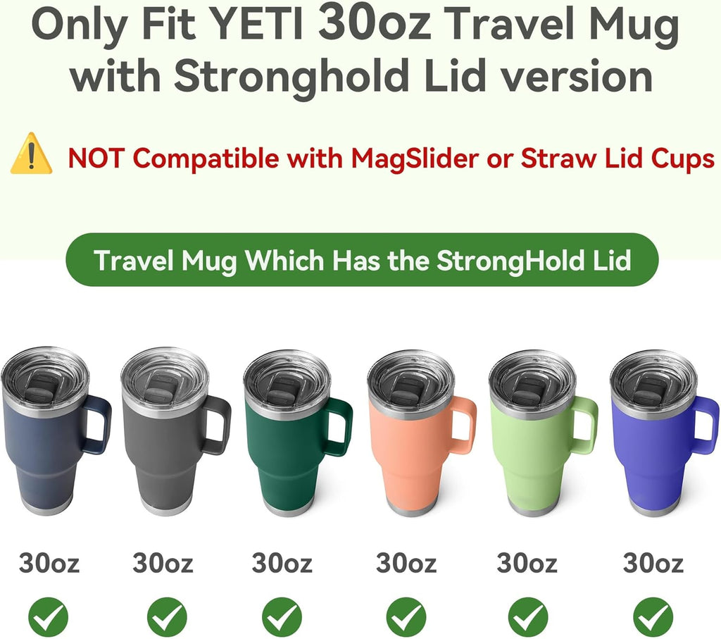 YETI 30 oz Stronghold Lid - 100% Leak-Proof Replacement for Rambler Travel Mug | Tumbler Screw Top