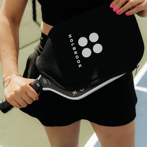 Holbrook Premium Pickleball Paddle Cover (Black/White) | Durable Covers for Paddles | Quality Pickleball Accessories and Pickleball Equipment | Protective Case