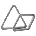 GSE Deluxe Solid Wood 8-Ball Triangle & 9-Ball Diamond Pool Ball Racks - Brushed Grey