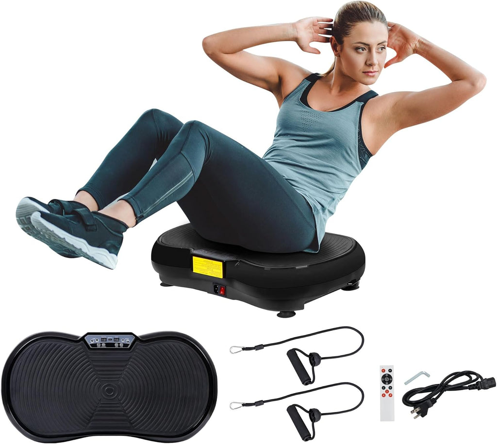 SUPER DEAL Pro Vibration Plate Exercise Machine - Whole Body Fitness Trainer with Bluetooth, Remote & 99 Levels