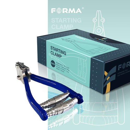 FORMA S.F. Sports Tennis Stringing Machine Tools Stainless Steel Wide Head Racket String Assistance Starting Clamp for Tennis Badminton Squash Racquet
