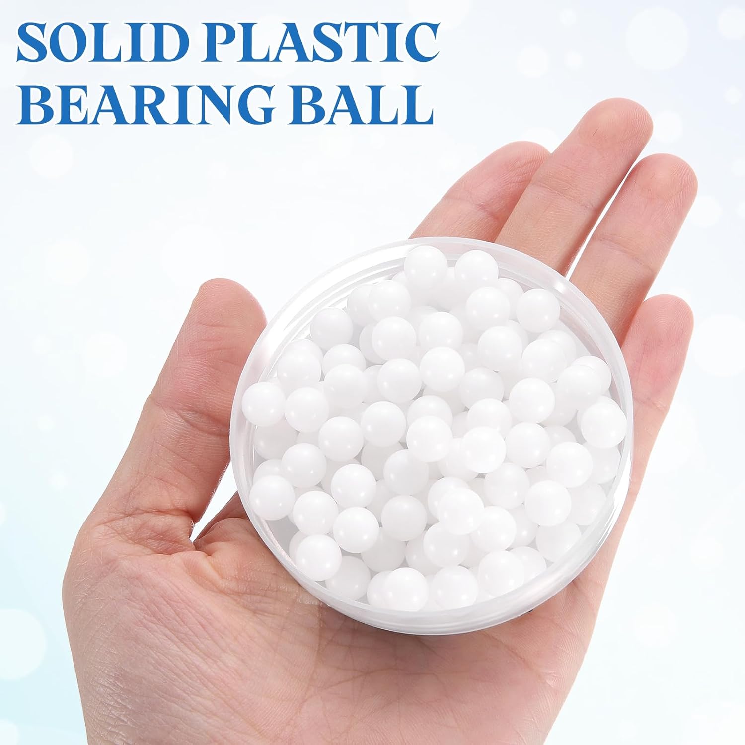 Uxcell 200 Pcs POM Bearing Balls - Precision Solid Plastic 5/16" (7.9mm) for Smooth Operation