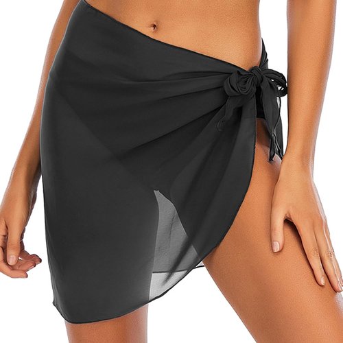 Medsuo Beach Sarong - Semi-Sheer Chiffon Wrap Skirt for Swimsuit Cover-Up | Stylish Beachwear