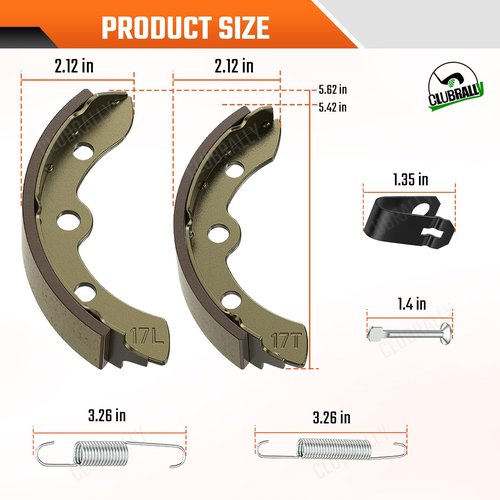 CLUBRALLY Brake Shoes Spring Kit Fits Club Car 1995-up DS and Precedent Golf Cart 1018232-01 1018163-01