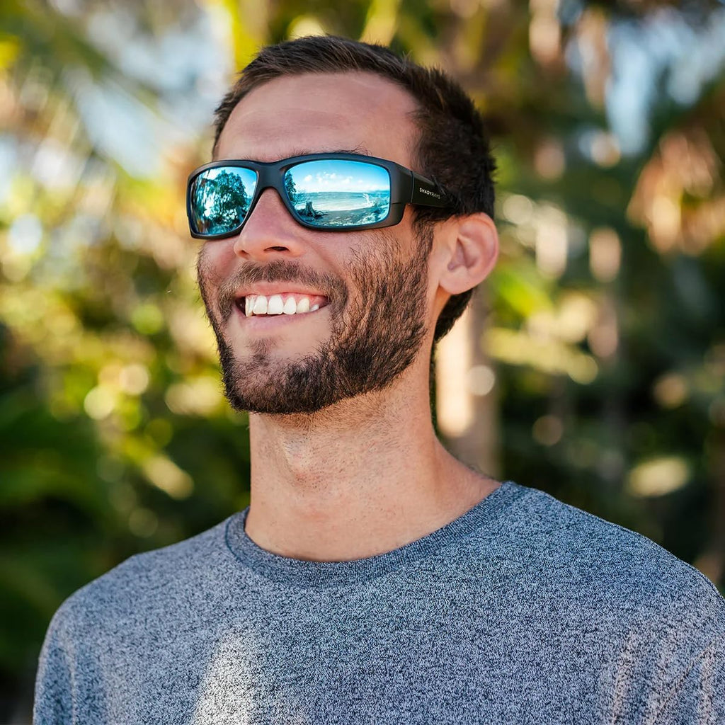 Shady Rays Capitan Sunglasses - Polarized Lenses with Rubber Accents for Ultimate Comfort