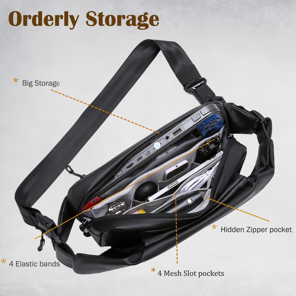 Skiennix Crossbody Sling Bag - Durable & Stylish Chest Pack for Travel, Work, and Everyday Use