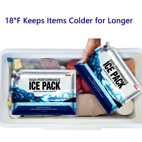 ABOXOBOG Reusable Ice Packs for Coolers Long Lasting Gel Freezer Packs for Cooler Bag Backpacks, Lunch Box, Cooler Bag, Keeps Food Cold Fresh (Set of 4)