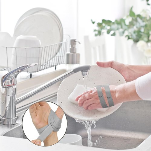 AKSO MEDICOS CMC Thumb Brace - Thumb Splint for CMC Joint Pain Relief and Support, Osteoarthritis, Tendonitis, Arthritis, CMC Joint Thumb Arthritis Brace for Women Men (Right Hand, Medium, Grey)