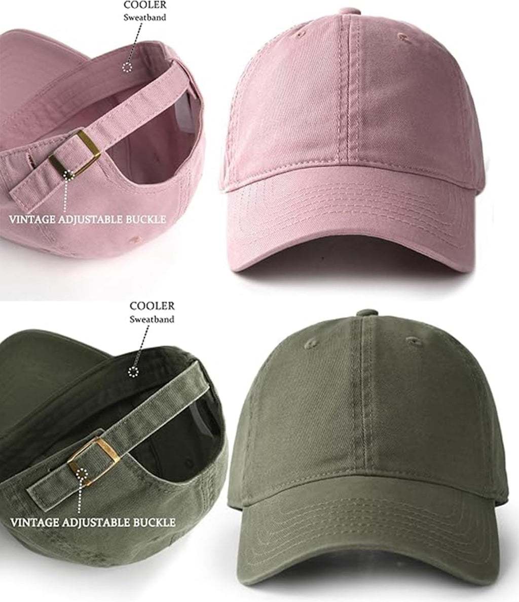 Skiennix Women's Baseball Caps - Adjustable Summer Sun Visor Hats | 2-Pack Set