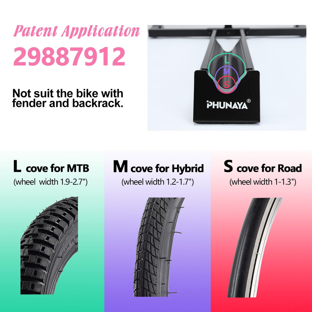 PHUNAYA Bike Stand,Vertical Bike Rack For Indoor Bike Storage,Upright Bicycle Stand Floor.