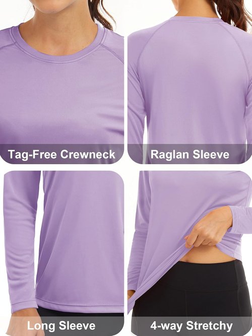 MAGCOMSEN Women's UPF 50+ Long Sleeve Sun Protection Shirt - Ideal for Hiking, Fishing & Workouts