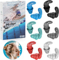 Skiennix Swimming Ear Plugs - 6 Pairs Reusable Silicone Waterproof Earplugs for Water Sports | Unisex