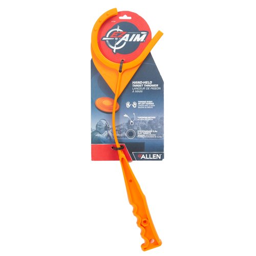Allen Company EZ Aim Handheld Clay Target Thrower, Right & Left-Handed Use, Orange