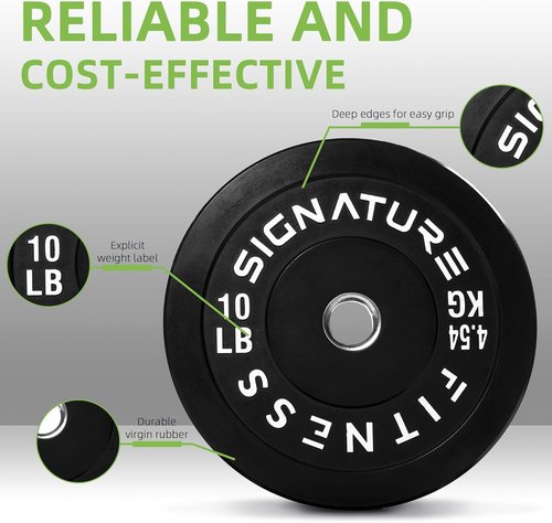 Fitvids Olympic Bumper Plates Set - 2" Weight Plates for Strength Training & Weightlifting | Multiple Options Available