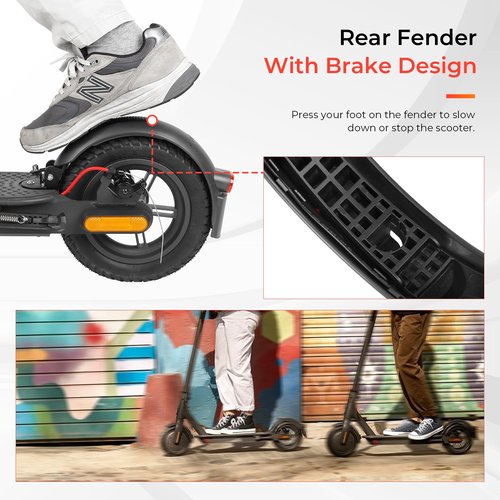 LUCK4U Scooter Rear Fender Replacement Accessory with tail light with brake Compatible with Xiaomi M365 Pro Pro 2 1S MI3 Swagger 5 Scooter Gray