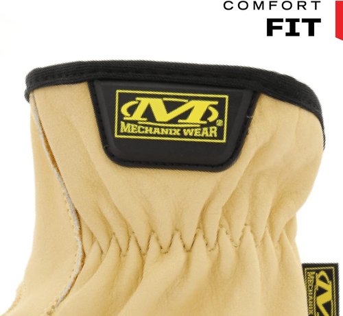 Mechanix Wear Leather Cow Driver Gloves - Breathable & Water Resistant - Comfortable Fit - Tan - Large