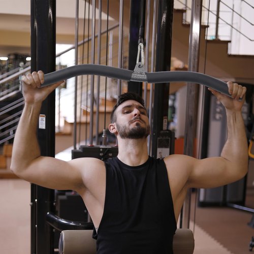 BESPORTBLE Steel Bow Pull Rod Cable Bar for Home Gym Strength Training Exercise Machine Attachment for Biceps Triceps Back and Shoulders Workout
