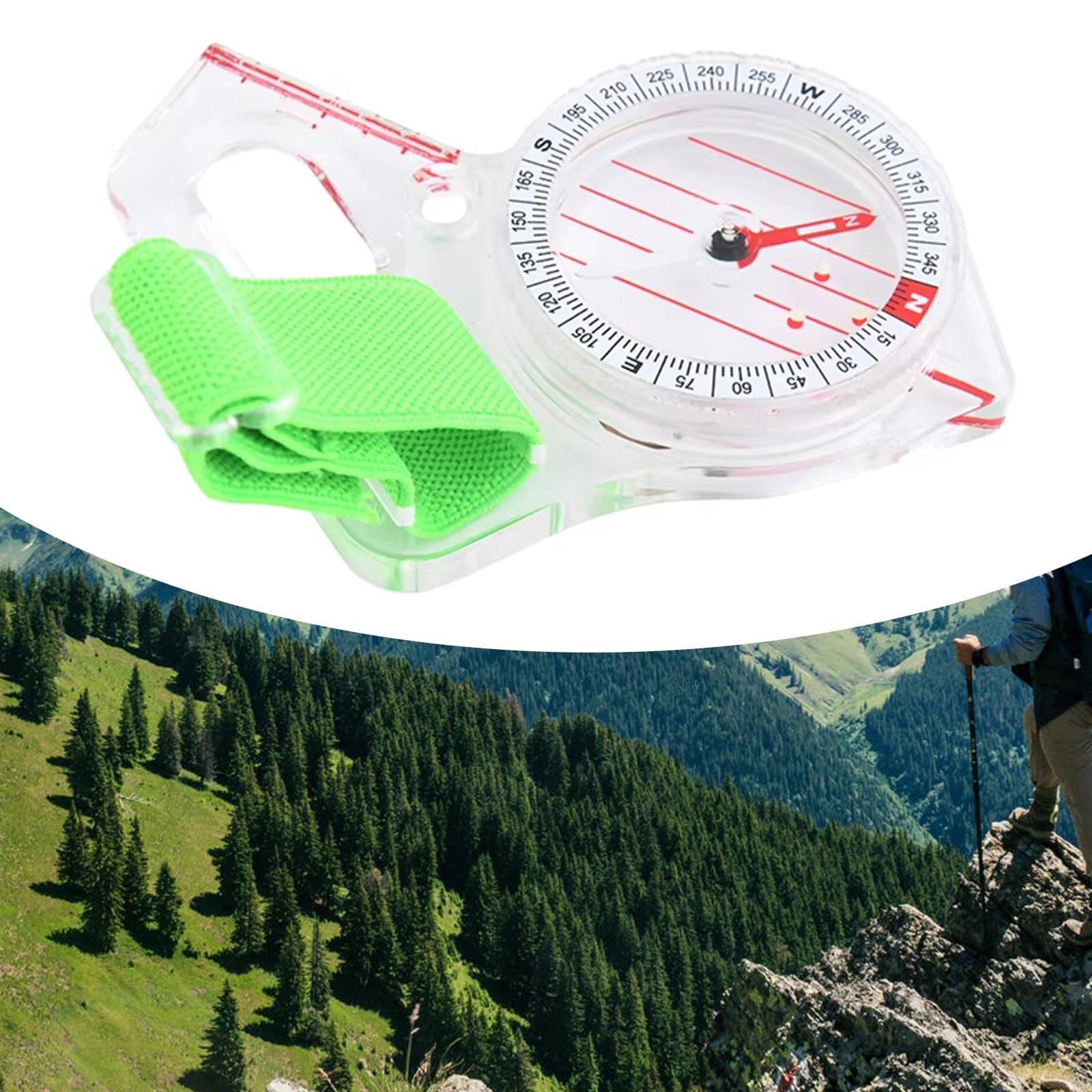 QIEIEI Multifunction Compasses Ruler Map Reading Backpacking Camping Orienteering Thumb Compasses Survival Navigation Compasses
