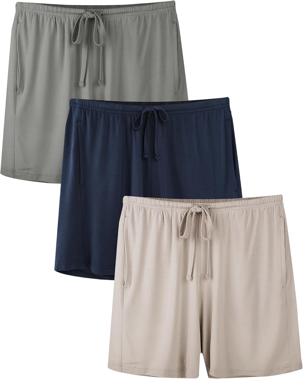 BAMBOO COOL Women's Pajama Shorts - Comfy Lounge Sleep Shorts with Pockets | 3-Pack Set