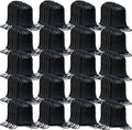 CAIHONG Drawstring Backpack - 100 Pack Cinch Sacks for Gym, Yoga, Sports & Gifts - Black