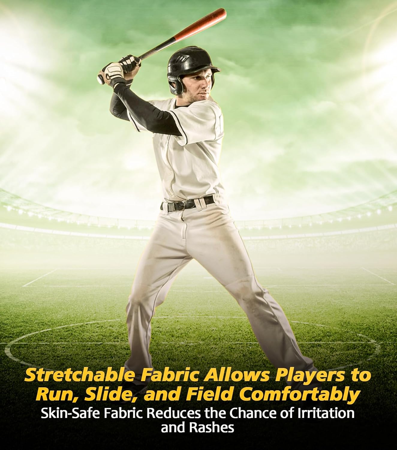 Skiennix Men's Baseball Pants - Full Length, Open Bottom, Adjustable Fit for Comfort | Adult Sizes