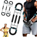 NUJFITNESS Twister Arm Trainer Adjustable 9-Level (20-270lbs) Forearm & Chest Workout Equipment, Power Twister Bar Chest Expander for Arm, Shoulder & Upper Body Home Gym Strength Training