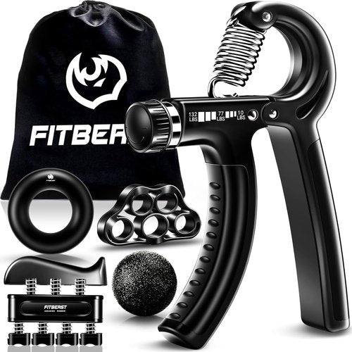 FitBeast Grip Strengthener Kit - 5 Pack Adjustable Resistance for Enhanced Forearm Strength