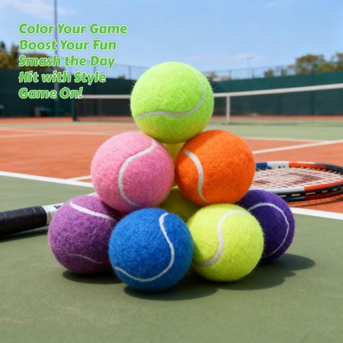 AOXEQUIP 2.58" Tennis Balls for Training, Ball Machines & Multi-Purpose Use – Felt Practice Balls in Classic Yellow or Mixed Colors, Available in 8 or 20 Pack with Mesh Carry Bag
