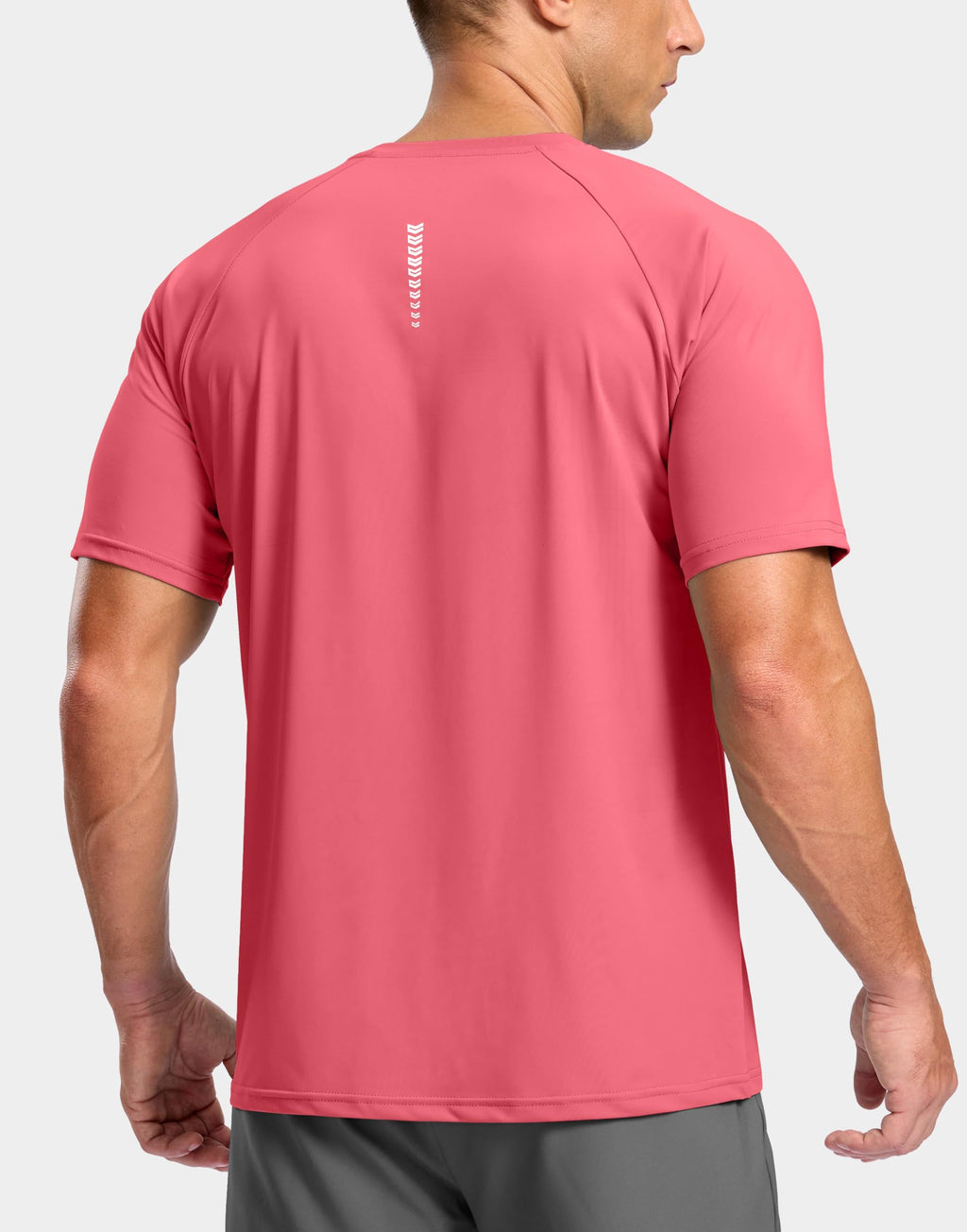 G Gradual Men's Athletic Workout T-Shirts Moisture Wicking Cooling Running Shirts Short Sleeve Performance Tee for Gym Tennis(Pink,XL)