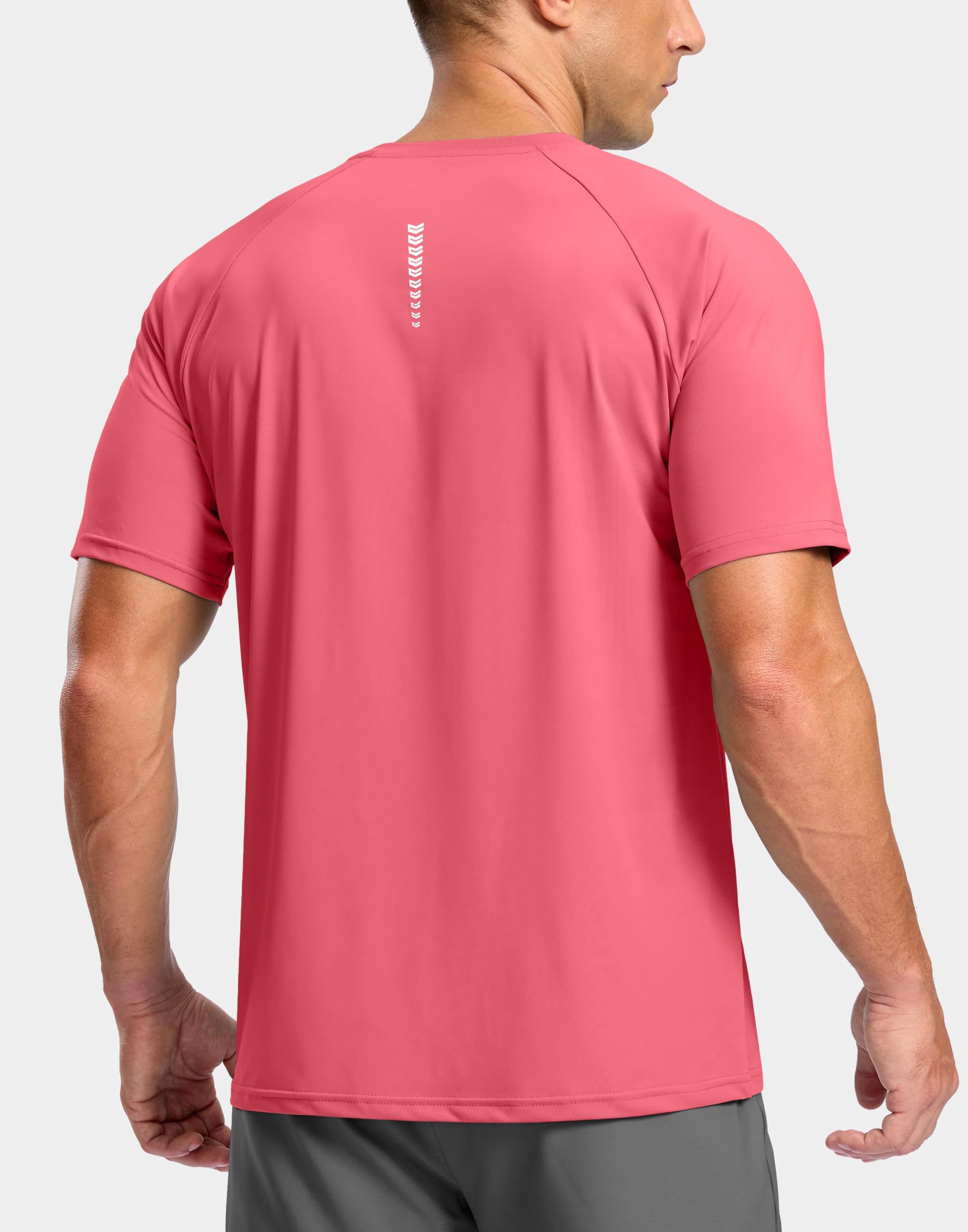 G Gradual Men's Athletic Workout T-Shirts Moisture Wicking Cooling Running Shirts Short Sleeve Performance Tee for Gym Tennis(Pink,XL)