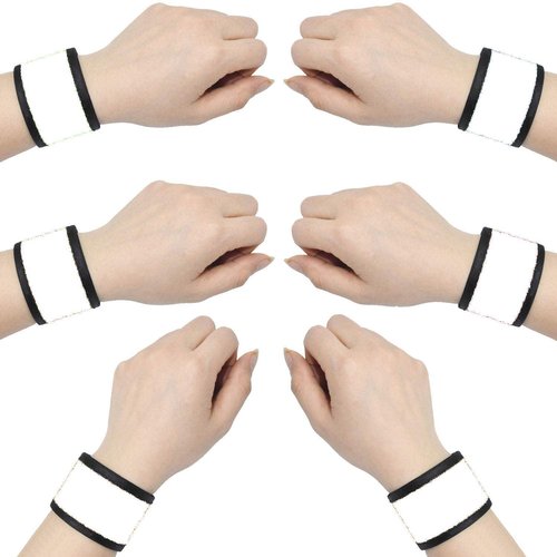 AMNQUERXUS LED Glow Slap Bracelet, Light Up Wristband 6 Pack High Visibility Safety Band for Cycling Walking Running Concert Camping Outdoor Sports-Fits Women, Men (White - (6 Pack) - New Packaging)
