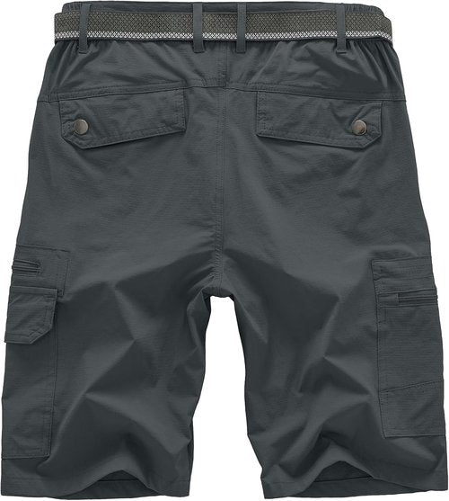Jessie Kidden Men's Lightweight Water-Resistant Fishing & Hiking Shorts - Quick Dry, Expandable Waist