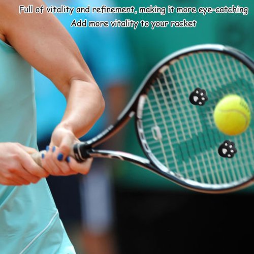 ZQTSANKESL 5pcs Tennis Racket Shock absorbers, Soft Silicone Tennis Racket Shock absorbers, Cute Pattern, Protecting Your Wrist and reducing The Impact of Tennis (Bear Claw Pattern)