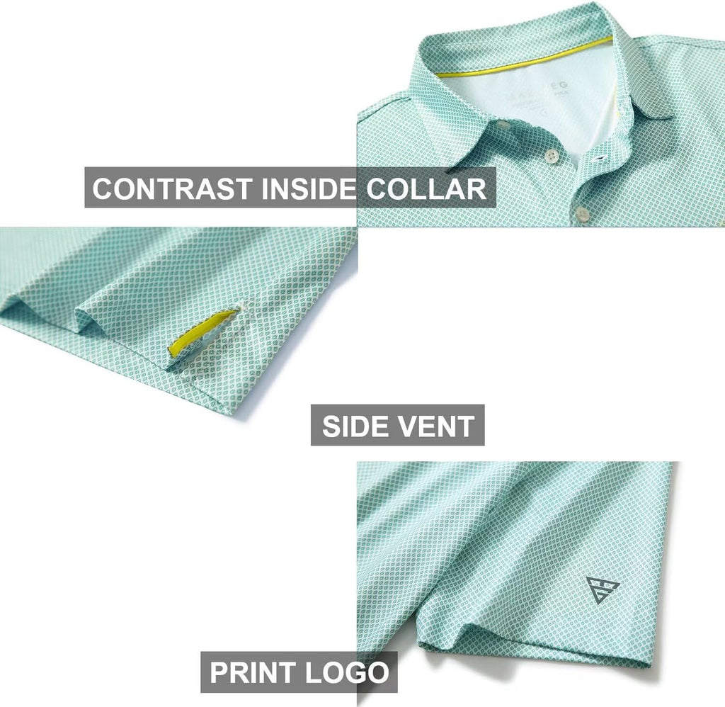 Skiennix Golf Shirt for Men - Dry Fit Short Sleeve Performance Polo | Moisture-Wicking Design