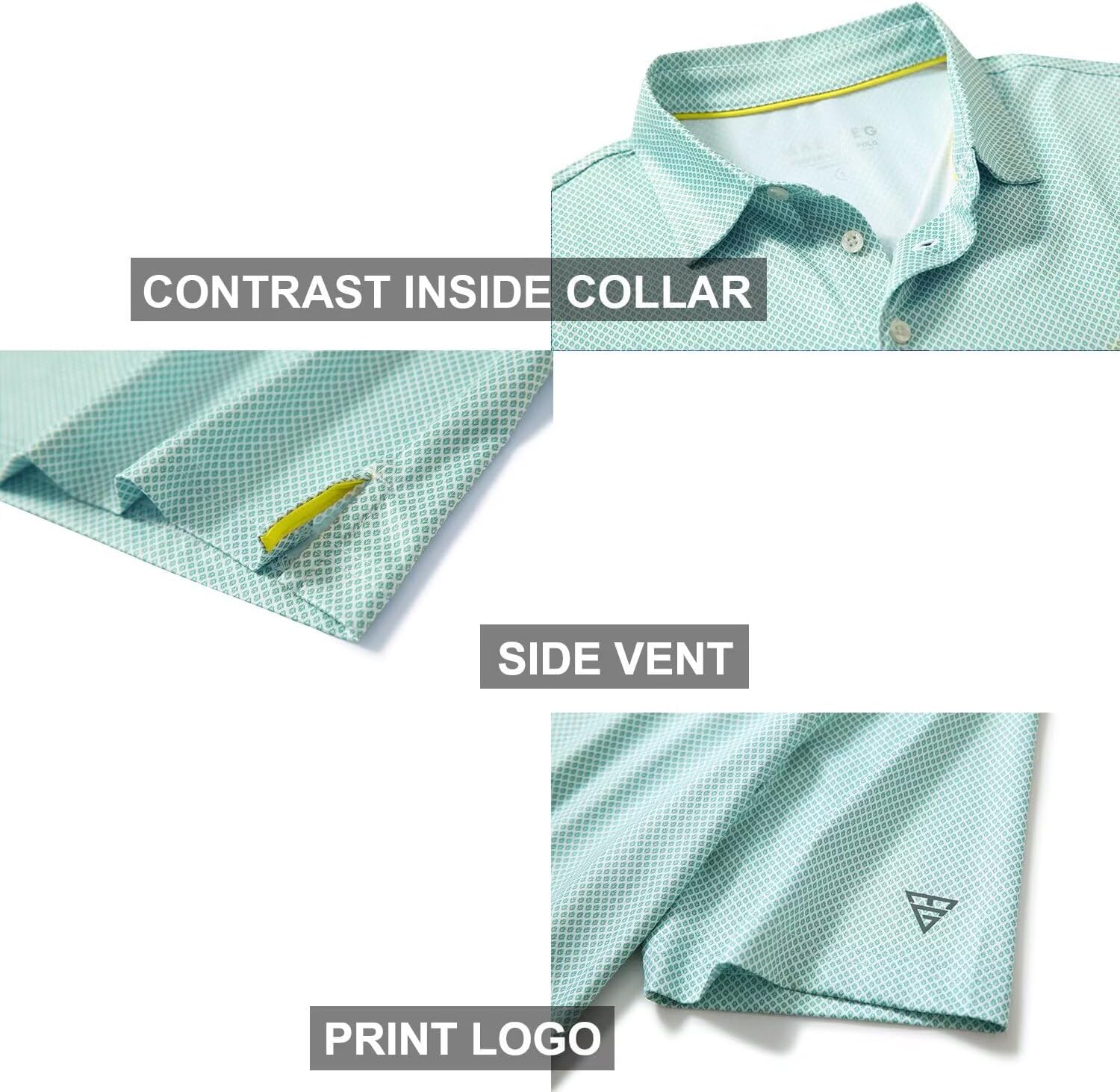 Skiennix Golf Shirt for Men - Dry Fit Short Sleeve Performance Polo | Moisture-Wicking Design