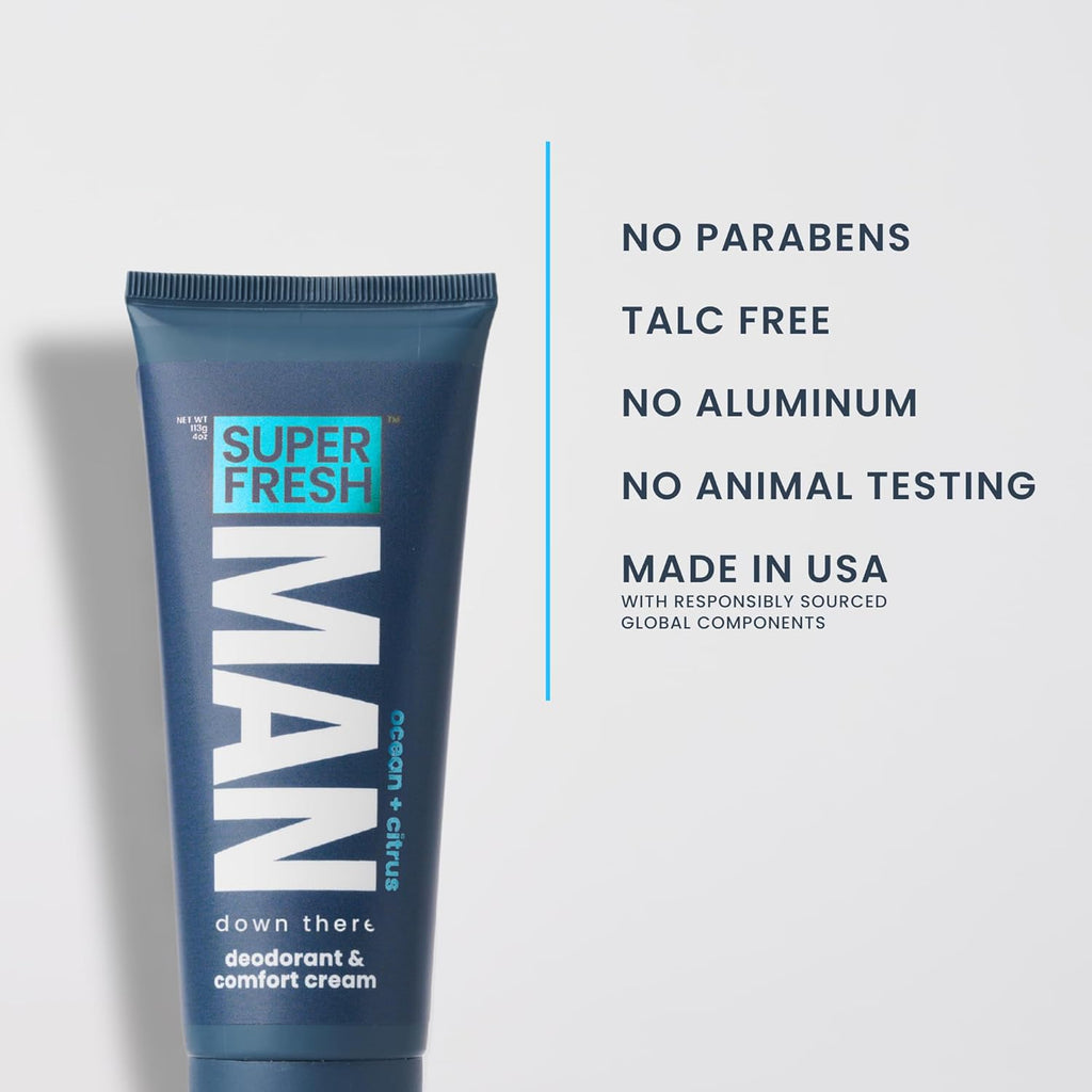 Skiennix Ball Deodorant Lotion for Men - Aluminum-Free Odor Control & Chafing Prevention | 4 oz Tube